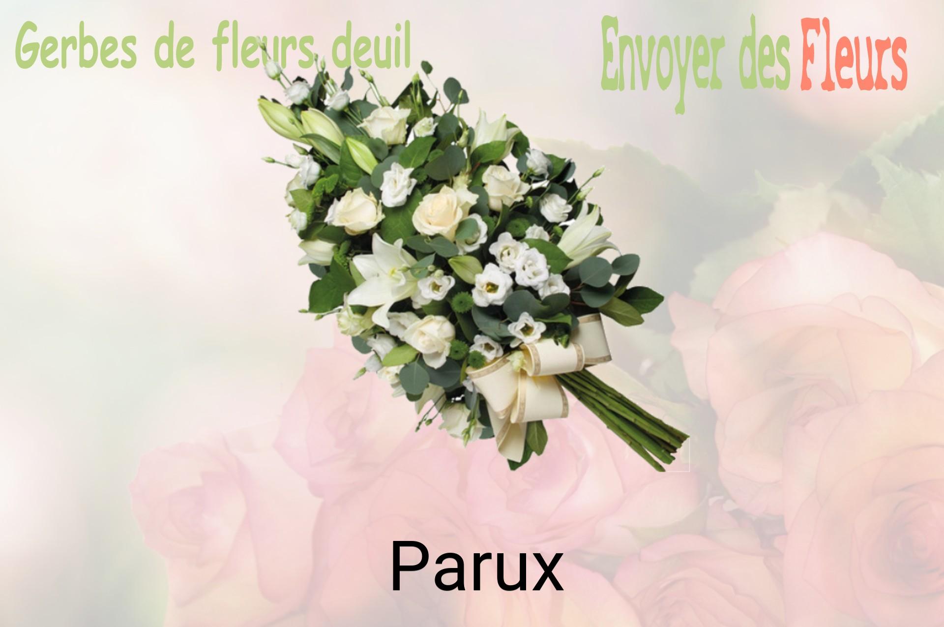 Gerbe de fleurs de deuil livrée à Parux